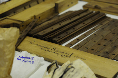 Visita nei laboratori di restauro dell'Organo Stefanini 1696