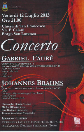 Venerdì grande concerto in San Francesco a Borgo. Info...