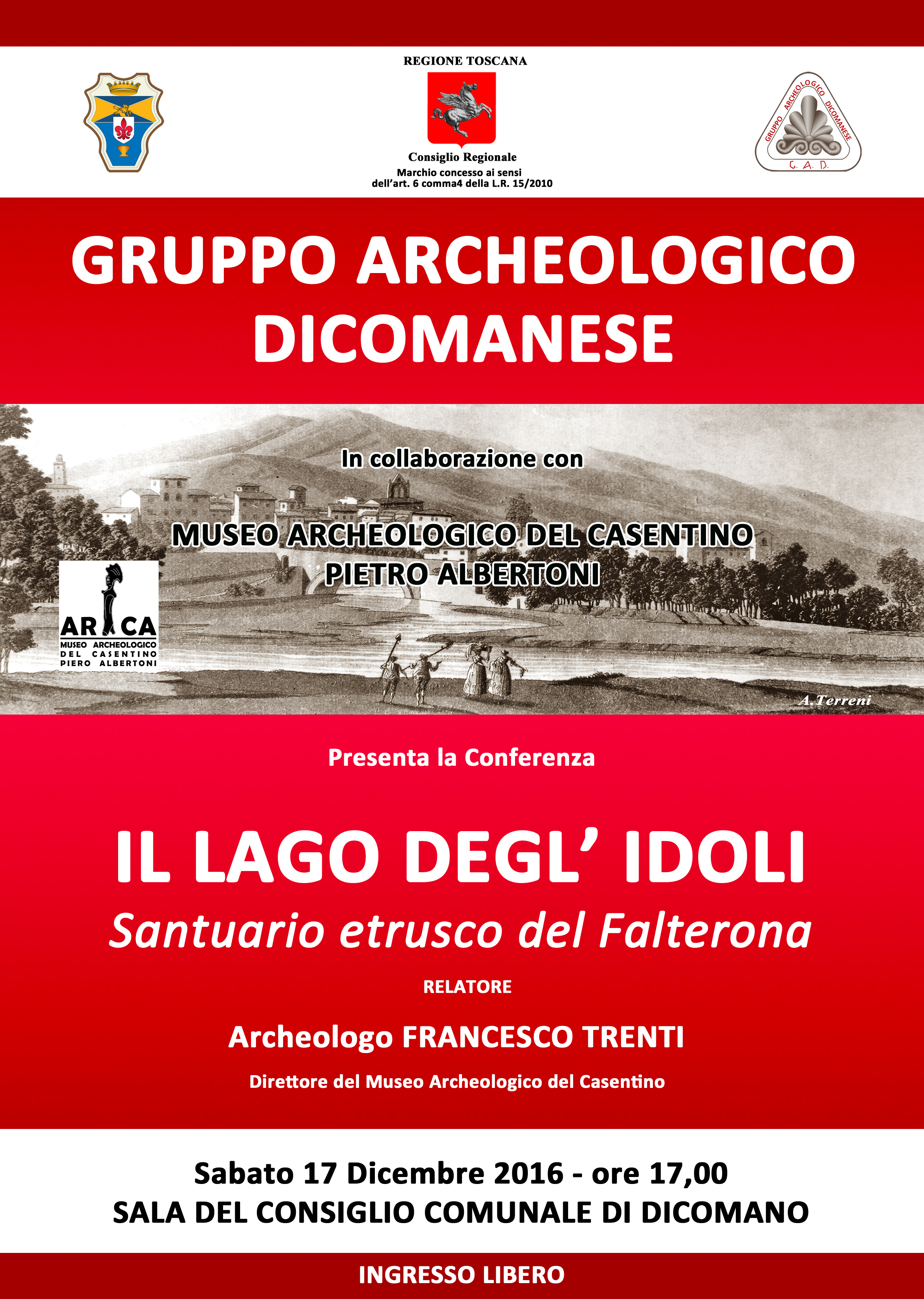 “Il Lago degl’Idoli”. Conferenza sabato 17 a Dicomano sul famoso sito archeologico.