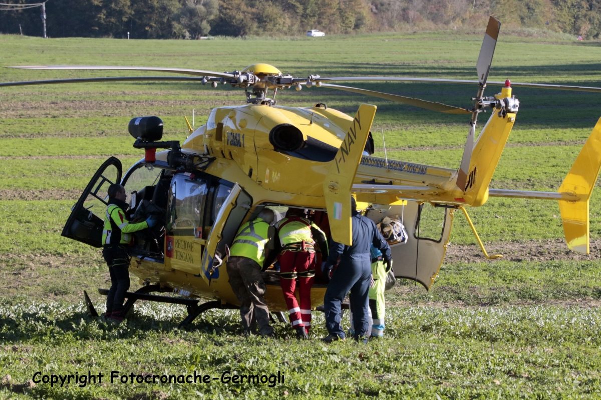 Auto contro moto. Intervento del Pegaso a Ronta, ferito un 35enne