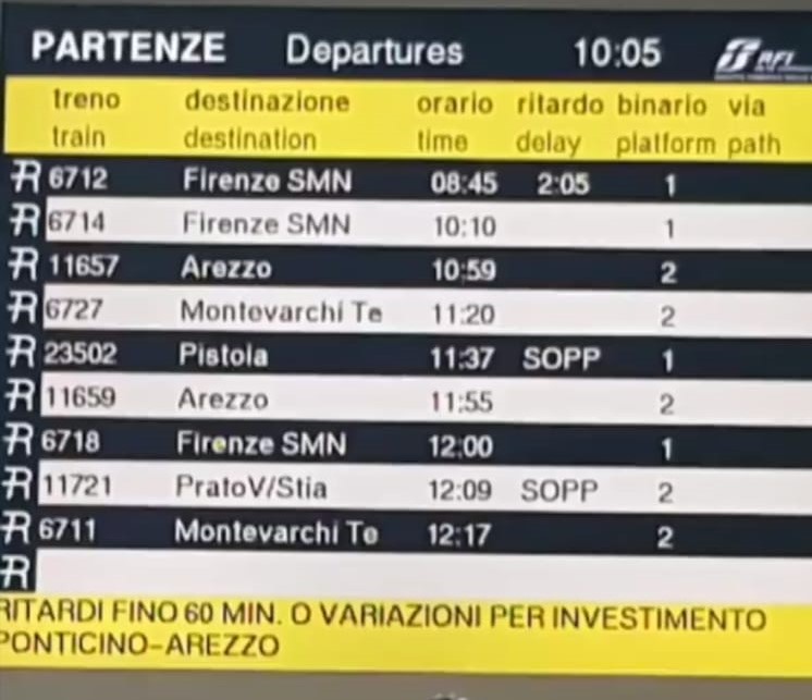 Investimento mortale a Arezzo. Disagi questa mattina per i pendolari della Valdisieve..