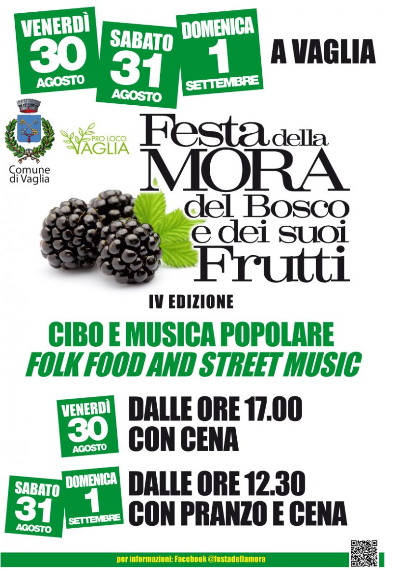 Festa della Mora del Bosco e dei suoi Frutti, quarta edizione a Vaglia