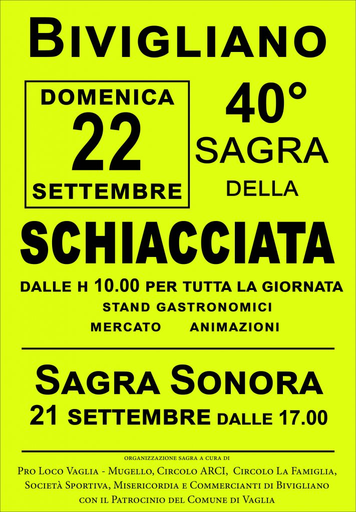40° Sagra della Schiacciata a Bivigliano