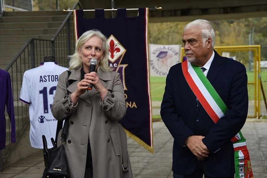 I momenti più salienti della cerimonia di inaugurazione a Rignano dello Stadio Davide Astori e Via Stefano Borgonovo