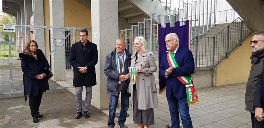 I momenti più salienti della cerimonia di inaugurazione a Rignano dello Stadio Davide Astori e Via Stefano Borgonovo