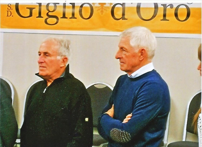 Due ex campioni sempre ospiti al “Giglio d’Oro”; a sinistra Franco Bitossi e Francesco Moser.