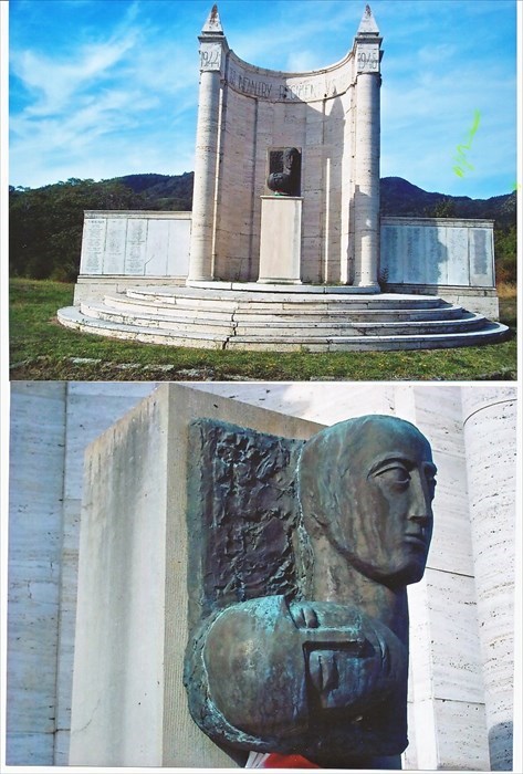 Il Monumento dei caduti americani sul Passo del Giogo durante la guerra del 1944. Particolare dell’opera in bronzo del Prof. Marco Lukolic su committenza Lions Mugello