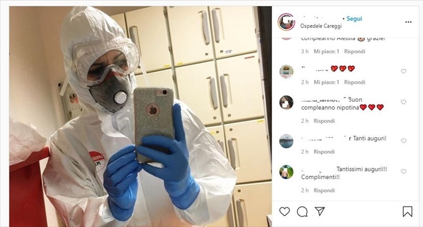 Lo scatto condiviso su Instagram da Alessia