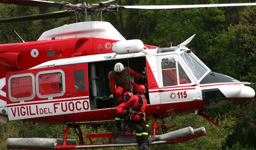 L'elicottero dei Vigili del Fuoco. Foto di repertorio