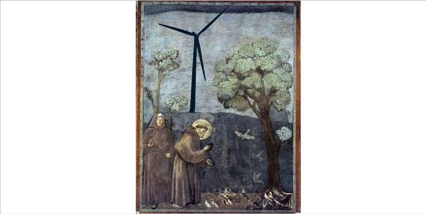 Giotto rivisitato (a cura di Fabio Innocenti), S. Francesco predica agli uccelli, Basilica superiore, Assisi