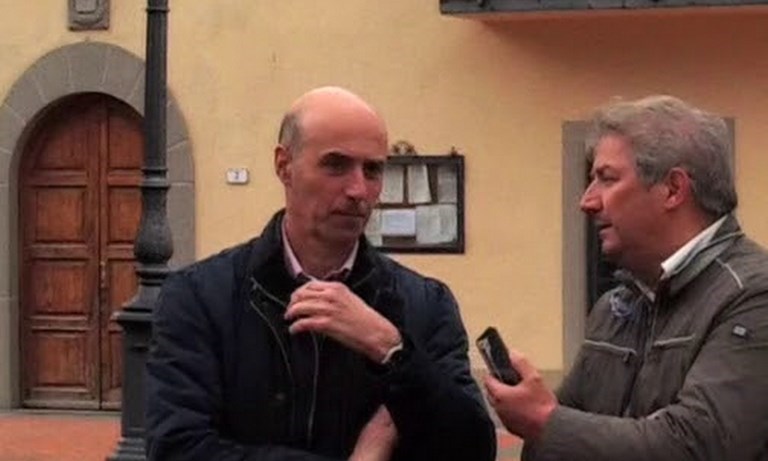 Paolo Superbi, a sinistra, intervistato da Saverio Zeni
