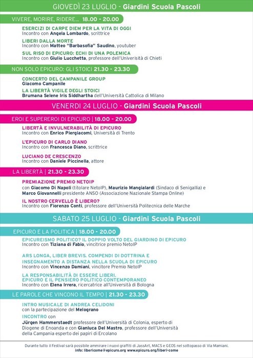 Programma Festival Epicuro