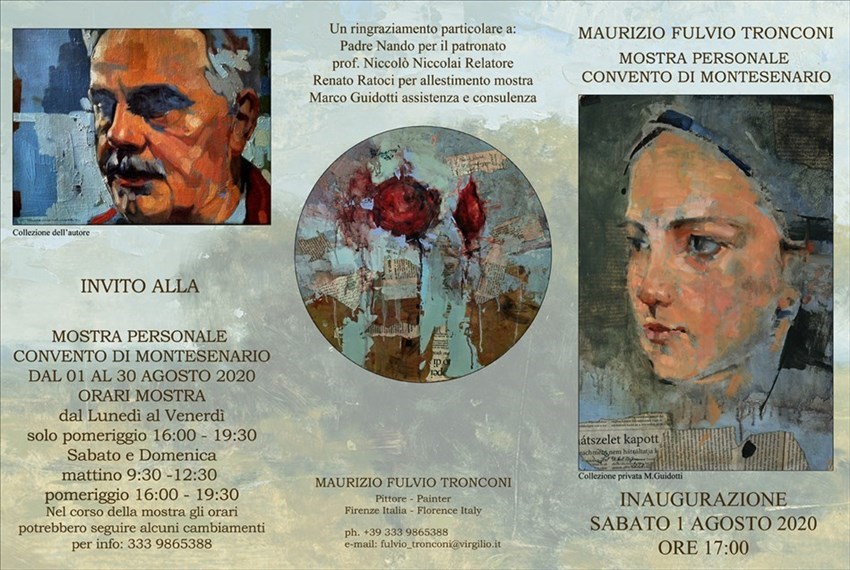 La locandina della mostra di Maurizio Fulvio Tronconi.