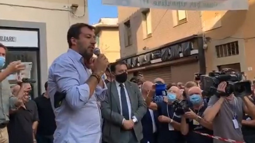 Salvini in piazza a Borgo