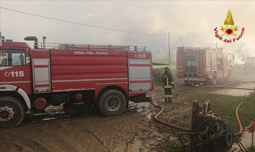 L'incendio a Montefloscoli