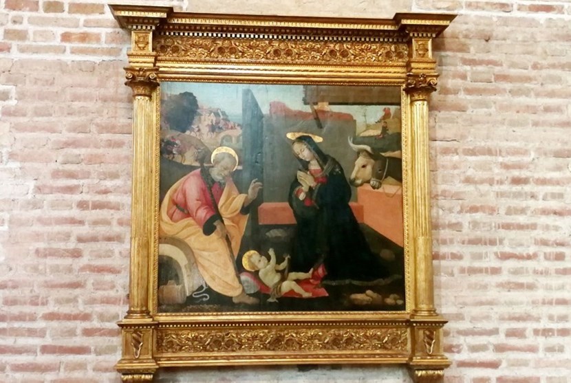 La Pala d’Altare raffigurante “la Vergine col Bambino e San Giuseppe” di scuola lucchese del XV° secolo