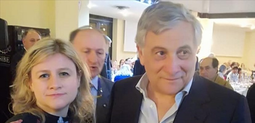 Raffaella Ridolfi con Tajani
