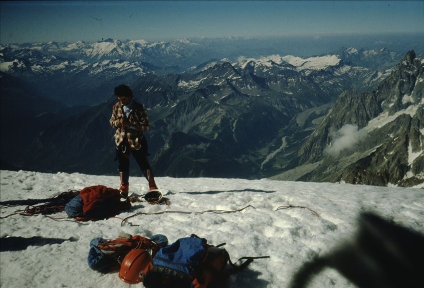 Carlo Amore in vetta alla montagna