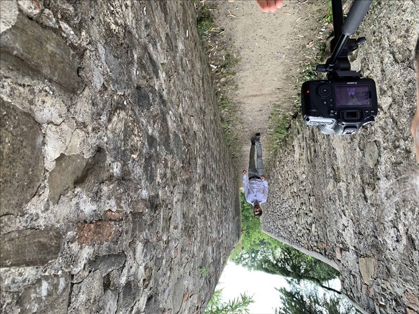 Backstage delle riprese per la realizzazione del video