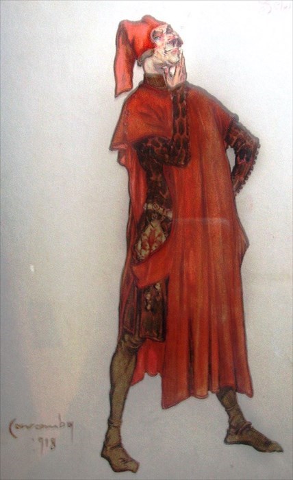 Bozzetto originale del costume d'opera