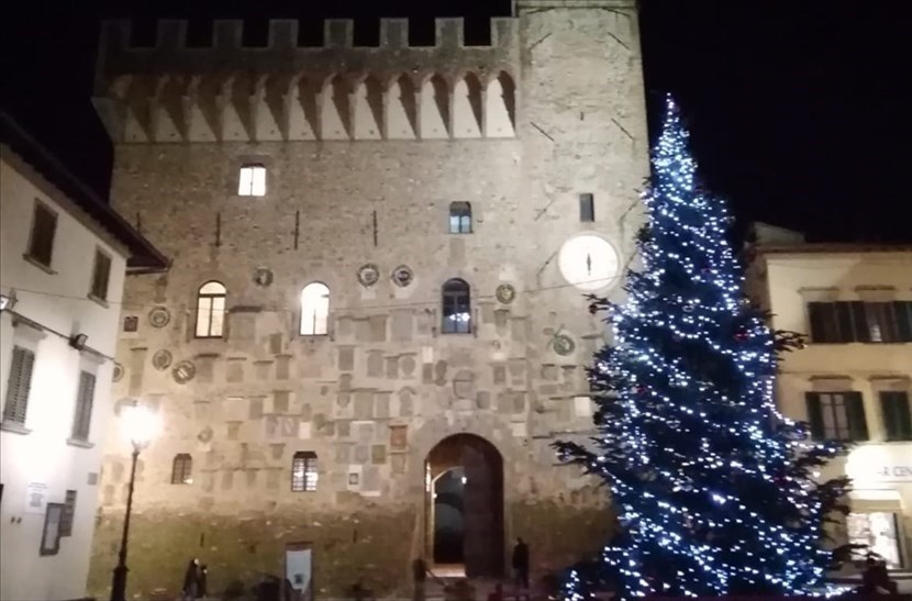 Natale 2020. L'albero in Piazza dei Vicari è un segno di speranza e un buon auspicio