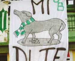 Uno striscione per Fido...