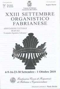 Luigi Mengoni alla XXIII rassegna organista fabrianese