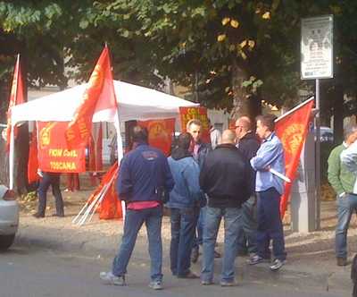 Borgo, presidio Fiom. In 150 davanti al Comune