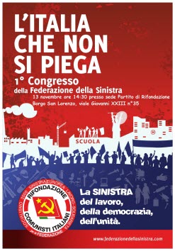 Sabato 13 a Borgo il Congresso della Federazione della Sinistra