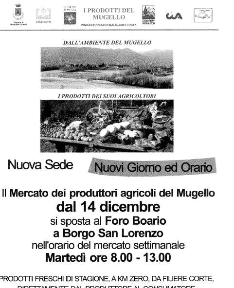 Al Foro Boario il mercatino dei prodotti del Mugelllo