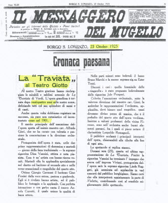 La Traviata in scena al Teatro Giotto di Vicchio