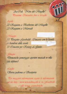 Intensa attività dell'associazione Note dal Mugello