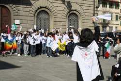 Borgo. flash mob dei ragazzi contro le mafie. Le foto