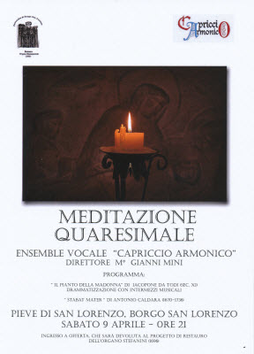 Meditazione quaresimale nella Pieve di Borgo con L'Ensemble Vocale