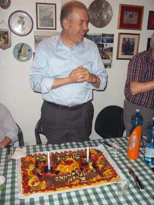 Il nuovo presidente degli industriali, Simone Bettini, alla cena degli Alpini. Foto...