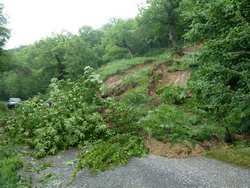 Ronta. Frana la strada 'Panoramica'. Chiusa la viabilità per la località 'Il Pozzo'
