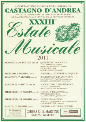 Estate musicale a Castagno D'Andrea
