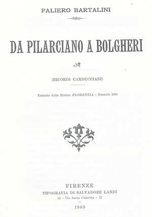 Giosuè Carducci soggiornò più volte in Mugello. La Storia e le foto d'epoca