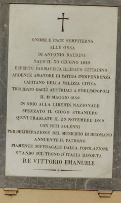 Il Mugello nel Risorgimento: la storia di Antonio Baldini di Dicomano