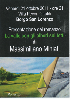 Venerdì sarà presentato il nuovo libro di Massimiliano Miniati
