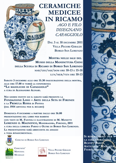 Ceramiche e ricami in mostra, tra Cafaggioilo e Villa Pecori Giraldi