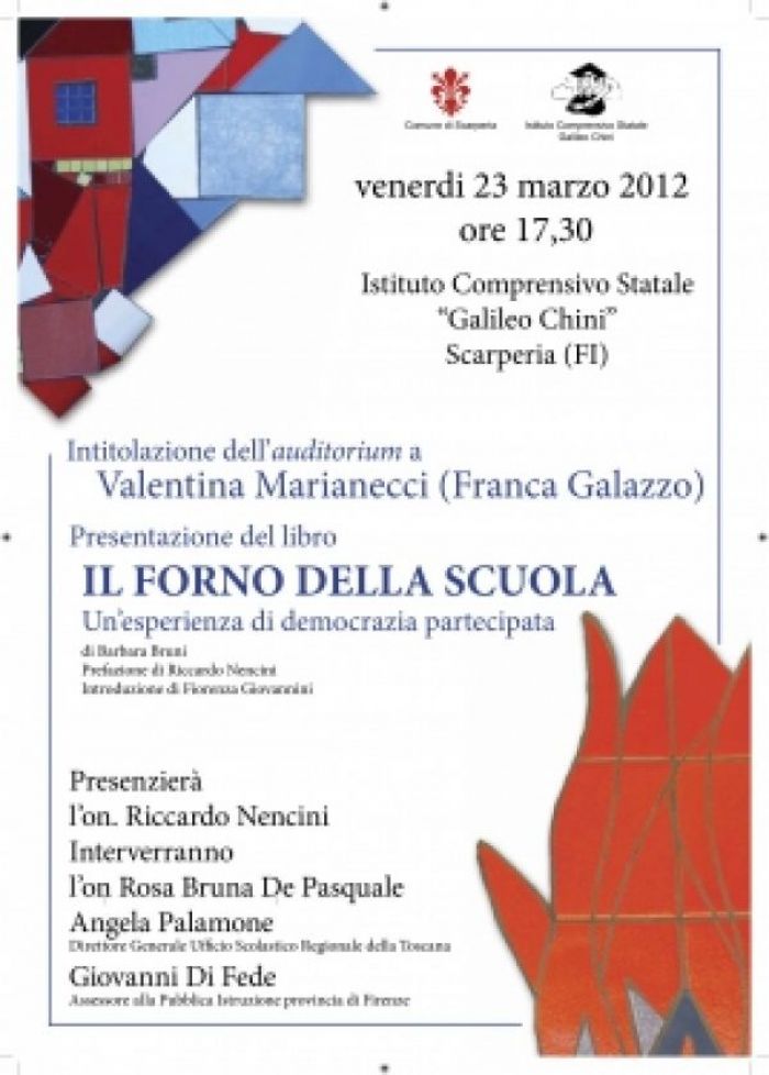 Il Forno della Scuola. Venerdì a Scarperia la presentazione del libro più caldo dell'anno...
