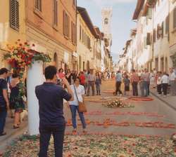 Domenica l'Infiorata a Scarperia. Con i personaggi dei cartoni...