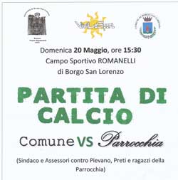 Rinviata per lutto la partita parrocchia vs comune
