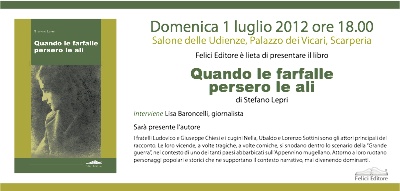 Scarperia: Presentazione del romanzo Quando le farfalle persero le ali