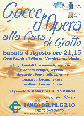 'Gocce d'Opera' cadono su Vicchio