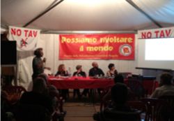 Siamo tutti No-Tav. Prospettive del movimento contro le grandi opere alla Festa di Liberazione. Le foto e il racconto della serata.