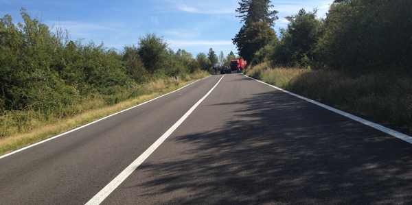 Moto contro camion sulla Faentina