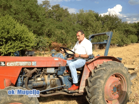 Vissani lavora i campi a Vicchio....