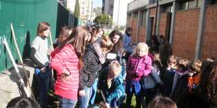 Borgo. Bambini giardinieri per la giornata dell'albero..
